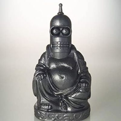 Bender Buddha in grey on table
